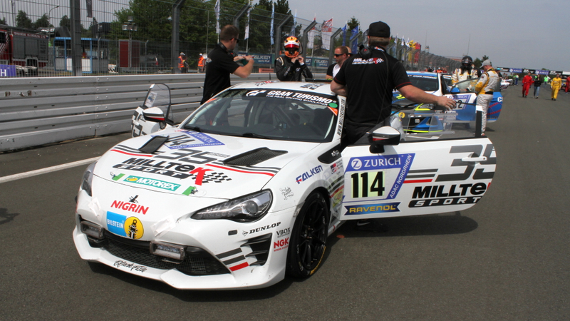 On the grid before the race.